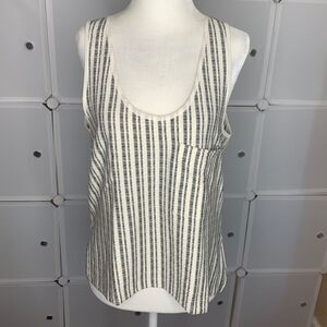 Zara W&B Collection Striped Pocket Tank Size Medium
